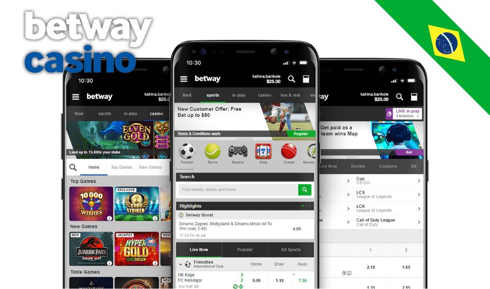 Baixe e configure o aplicativo Betway Casino