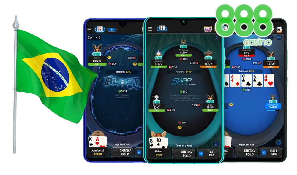 Experimente o aplicativo 888 Casino no iOS e Android